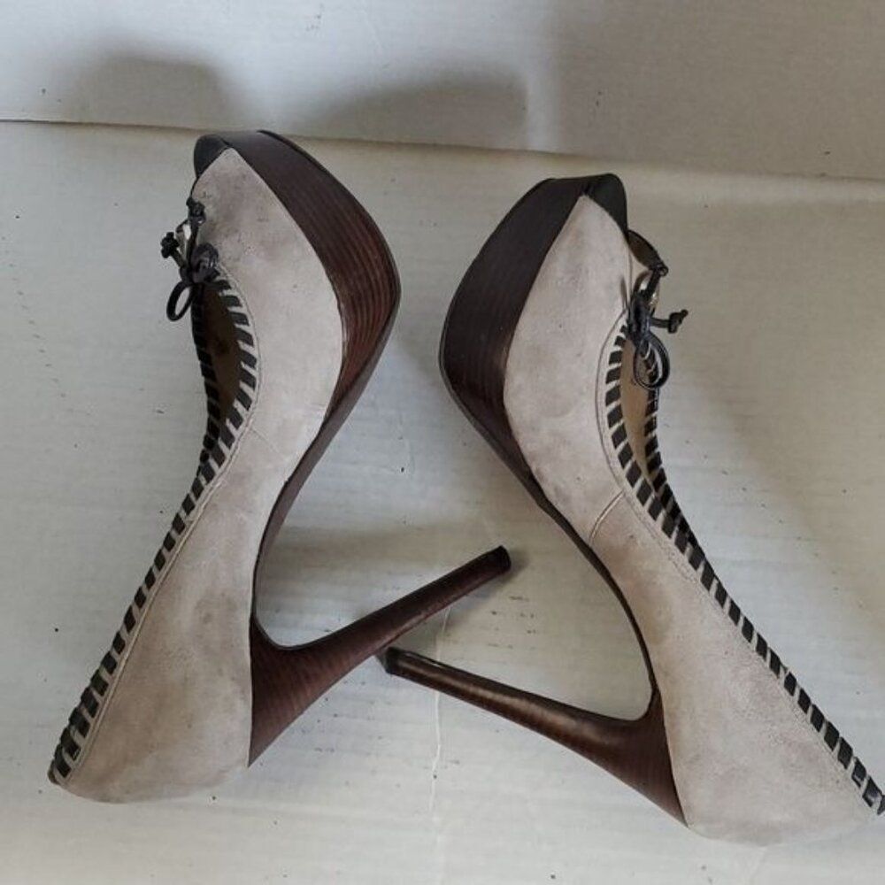 Michael Kors Stiletto Heels Pumps Platform Peep Toe Bennet Women's WOMAN'S 8.5 - Picture 6 of 16